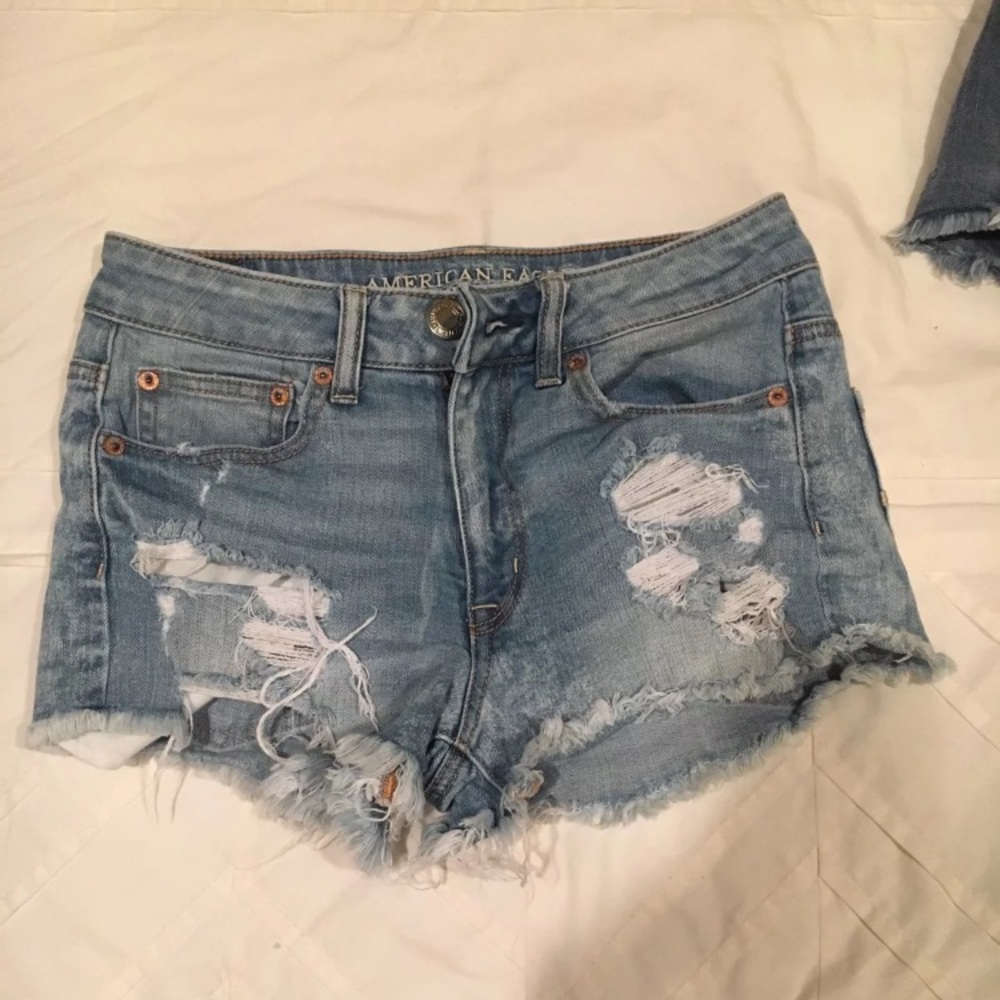 American Eagle high rise denim shorts